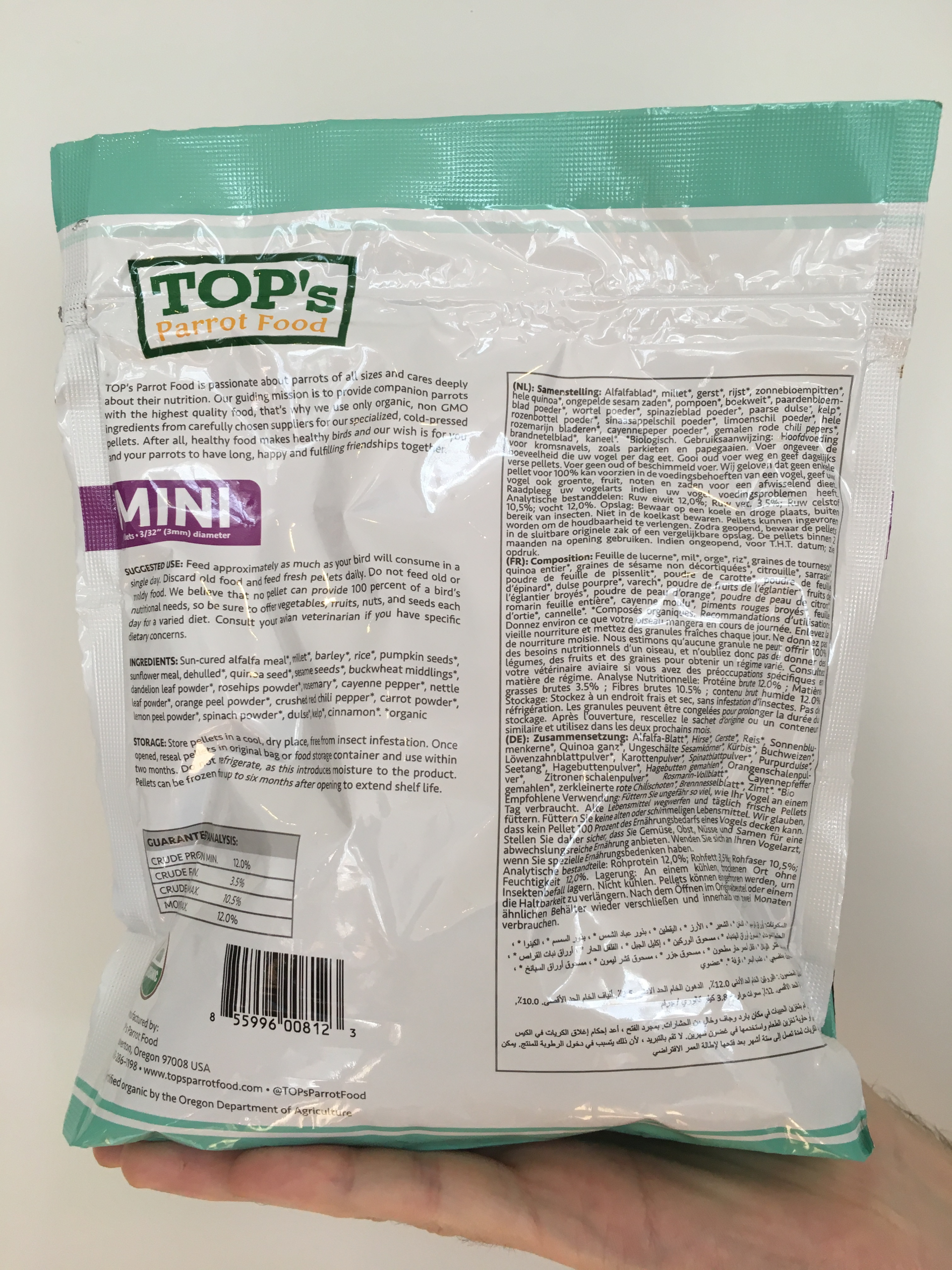 TOP's Parrot Food Mini Pellets