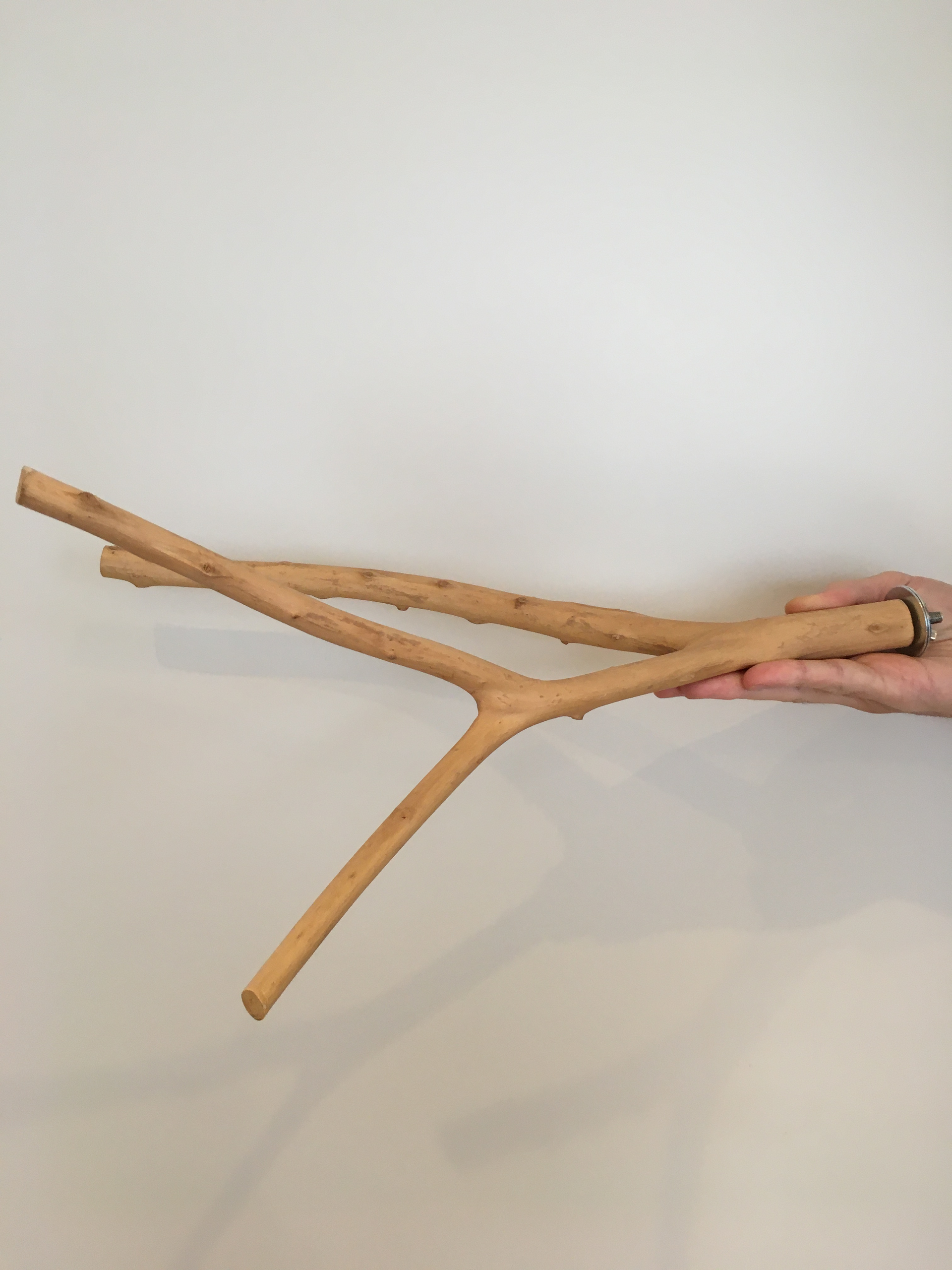 40 cm by 3 cm multi branch perch viewed on its side