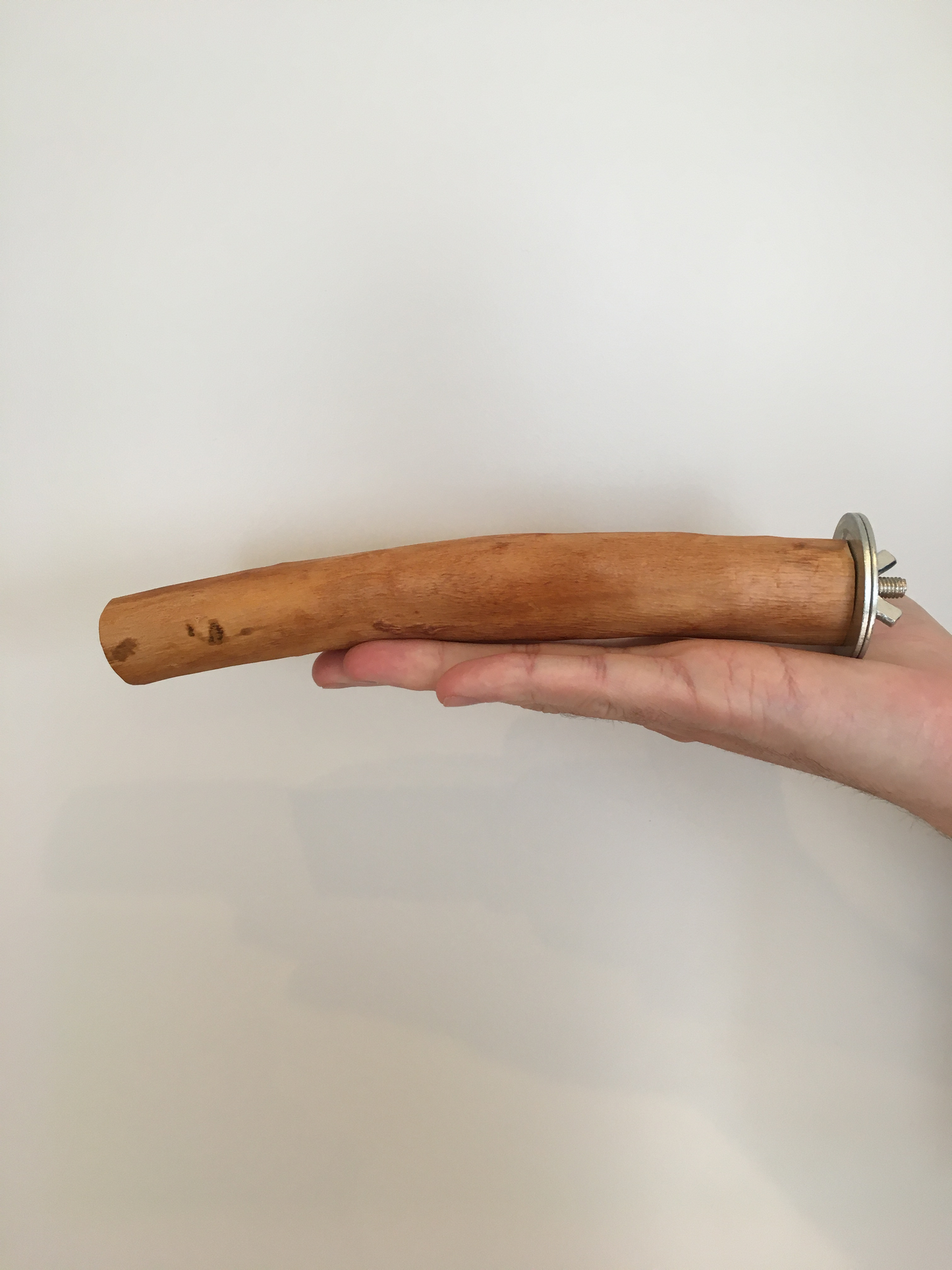 20 cm by 2 cm straight basswood perch viewed from its side