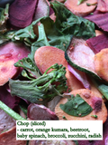 Freeze-dried vegetable chop