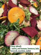 Freeze-dried vegetable chop
