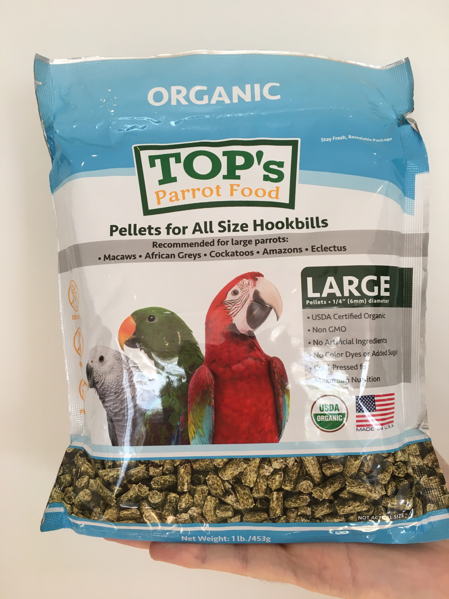 TOP's Parrot Food Large Pellets