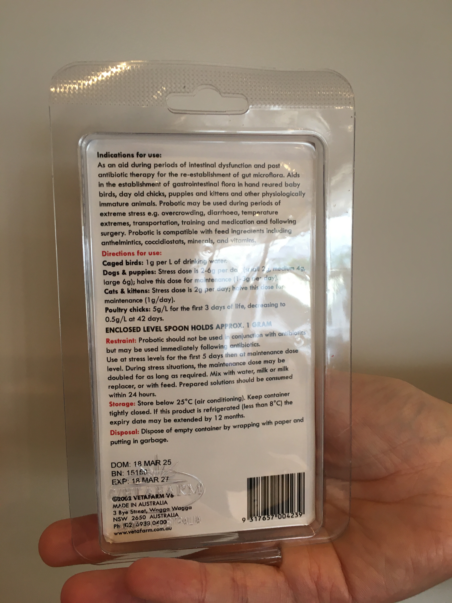 Vetafarm Probiotic