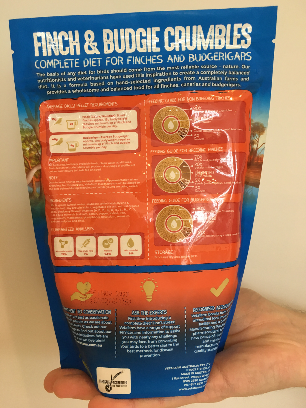 Vetafarm Finch & Budgie Crumbles