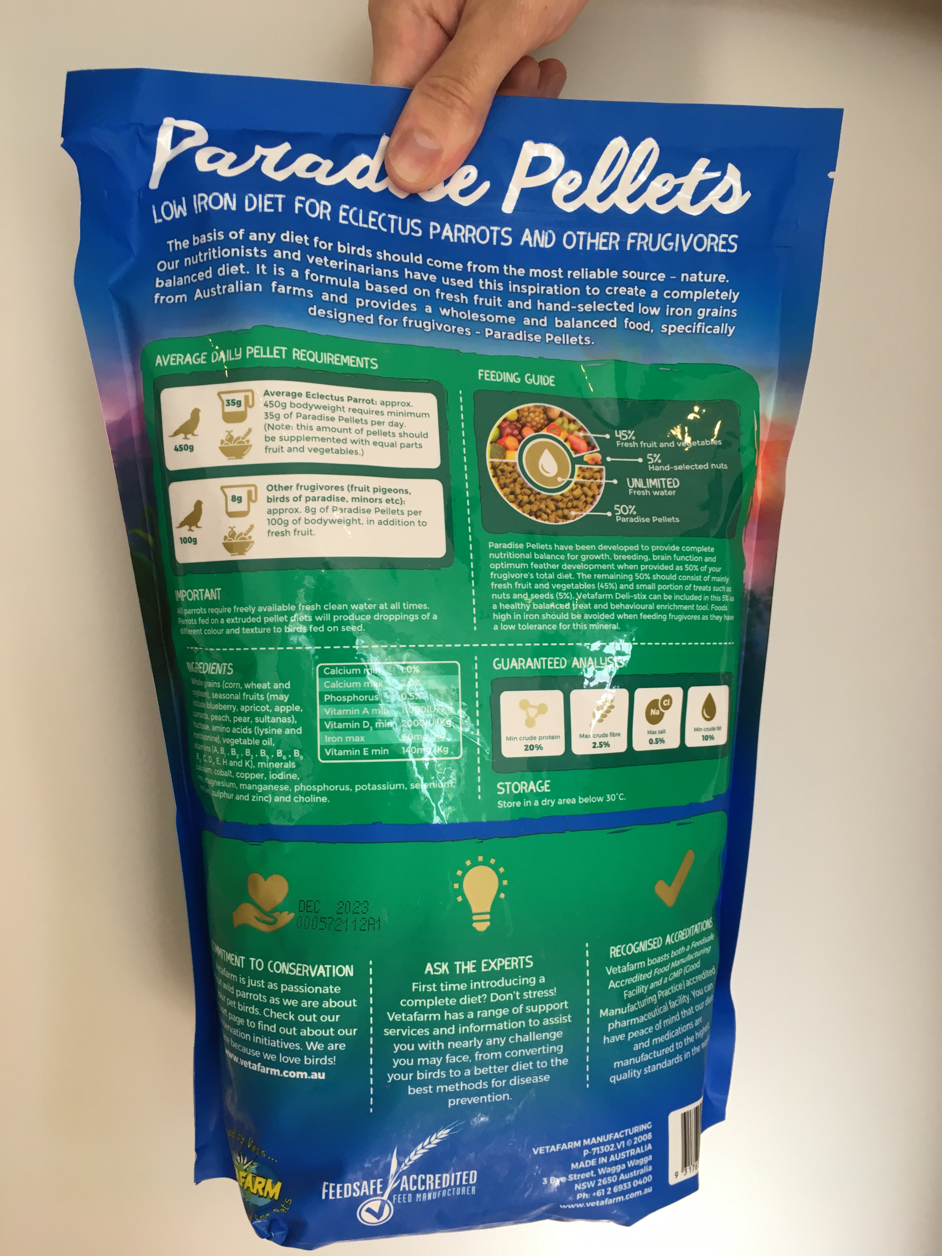 Vetafarm Paradise Pellets